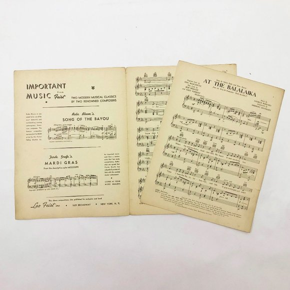 Sheet Music At The Balalaika Nelson Eddy Ilona Massey George Posford 1939 - Picture 3 of 4